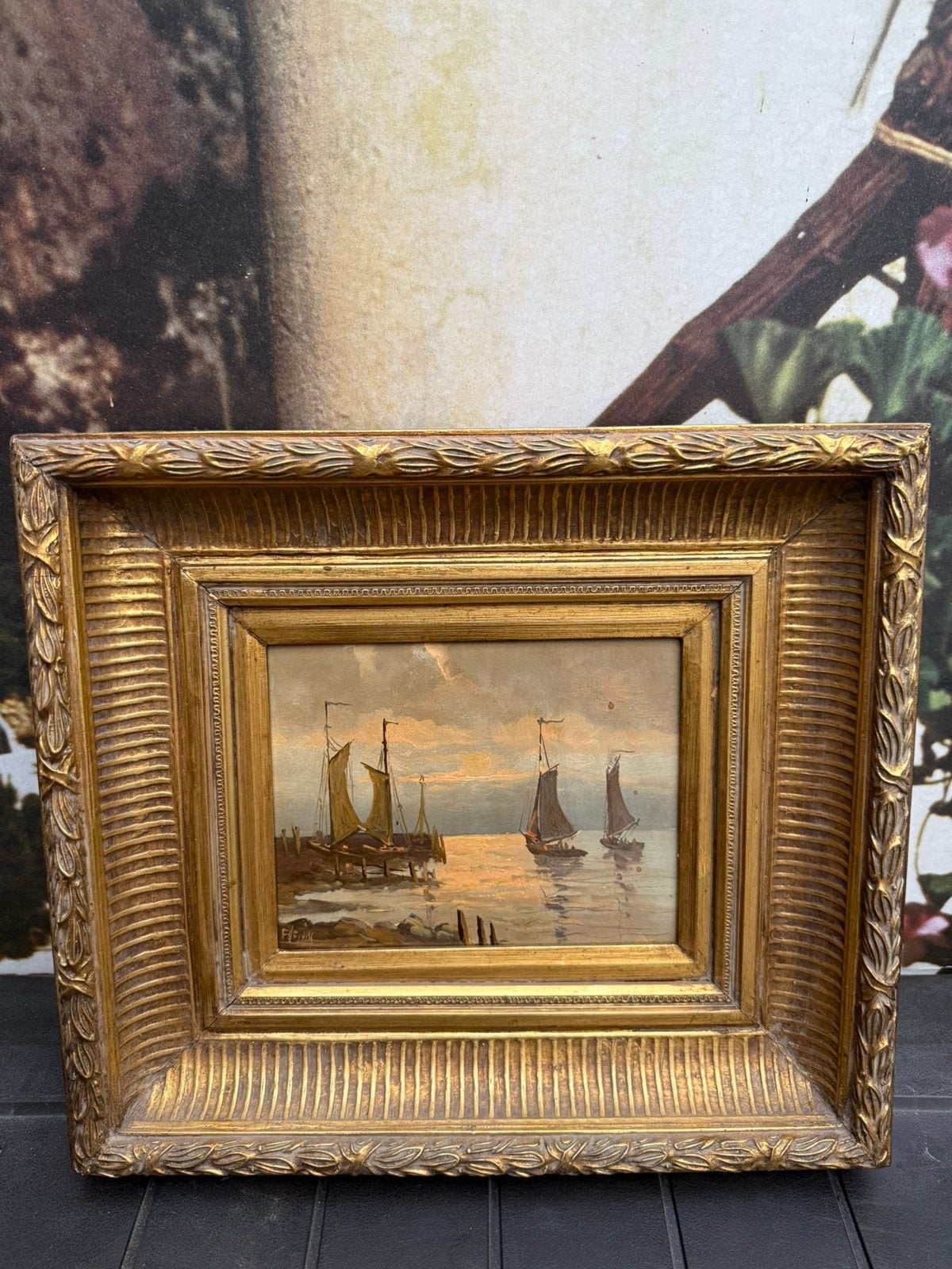 Prachtig antiek maritiem schilderij, Ophalen of Verzenden