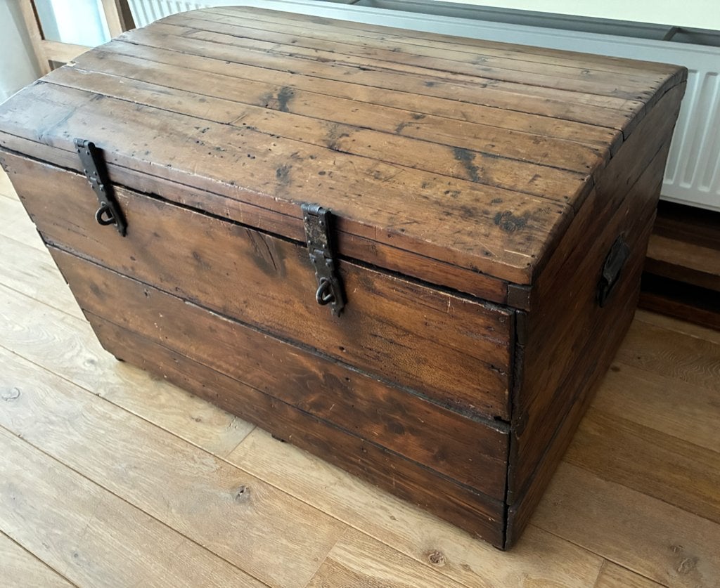 Grote vintage opberg kist / Koffer, Ophalen, Gebruikt, 50 tot 100 cm, 50 tot 75 cm