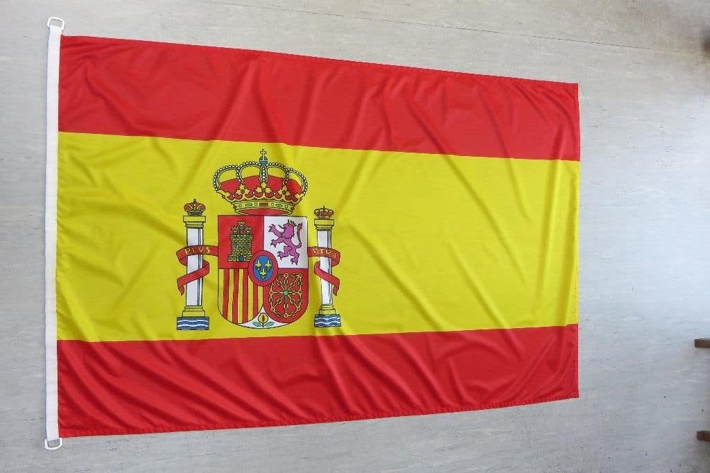 Spaanse vlag 100 X 150 cm, Ophalen of Verzenden, Nieuw