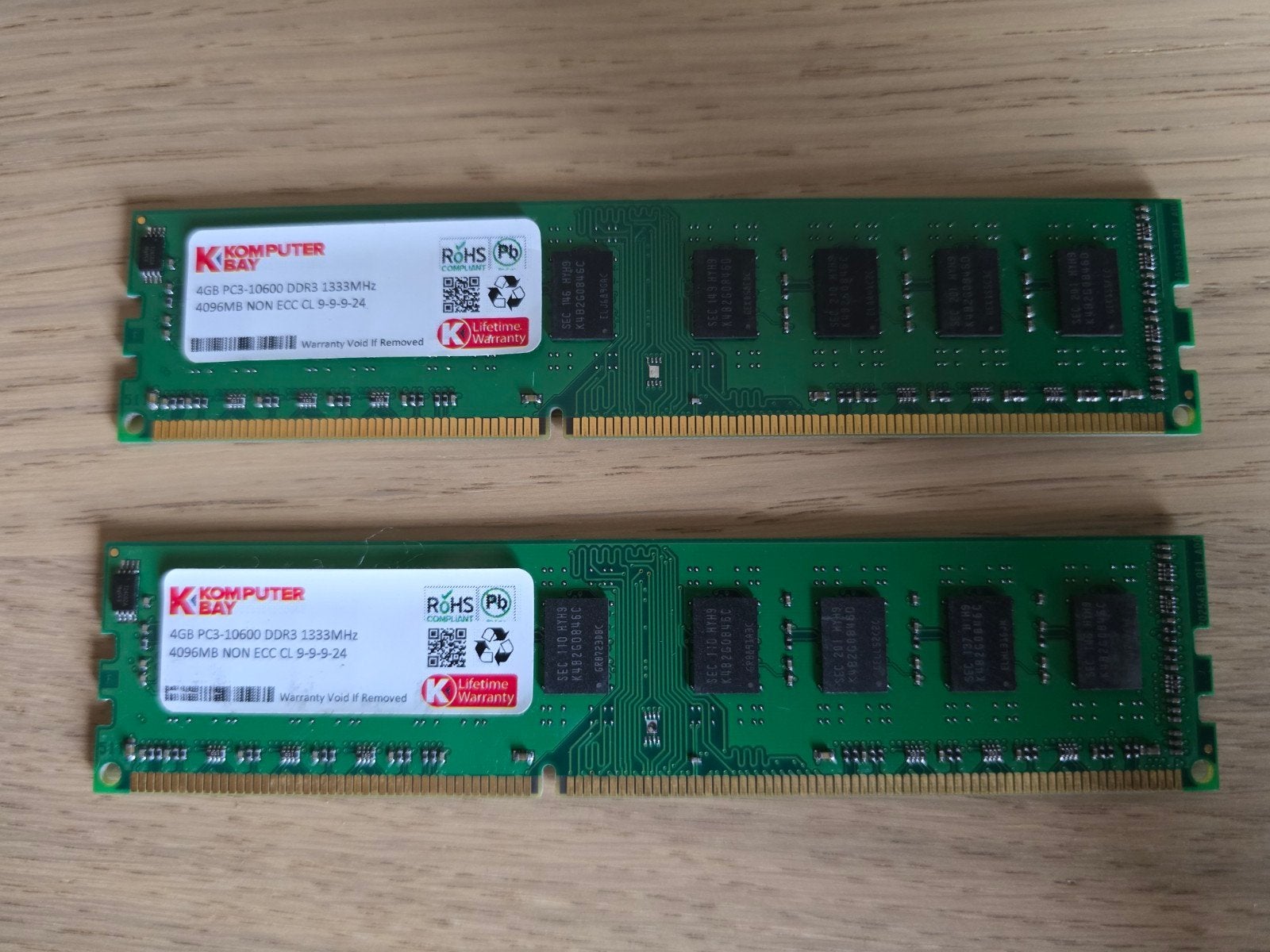 Barrettes Ram ddr3 8gb 1333MHz + carte wifi, Computers en Software, RAM geheugen, 8 GB, DDR3, Ophalen of Verzenden, Zo goed als nieuw