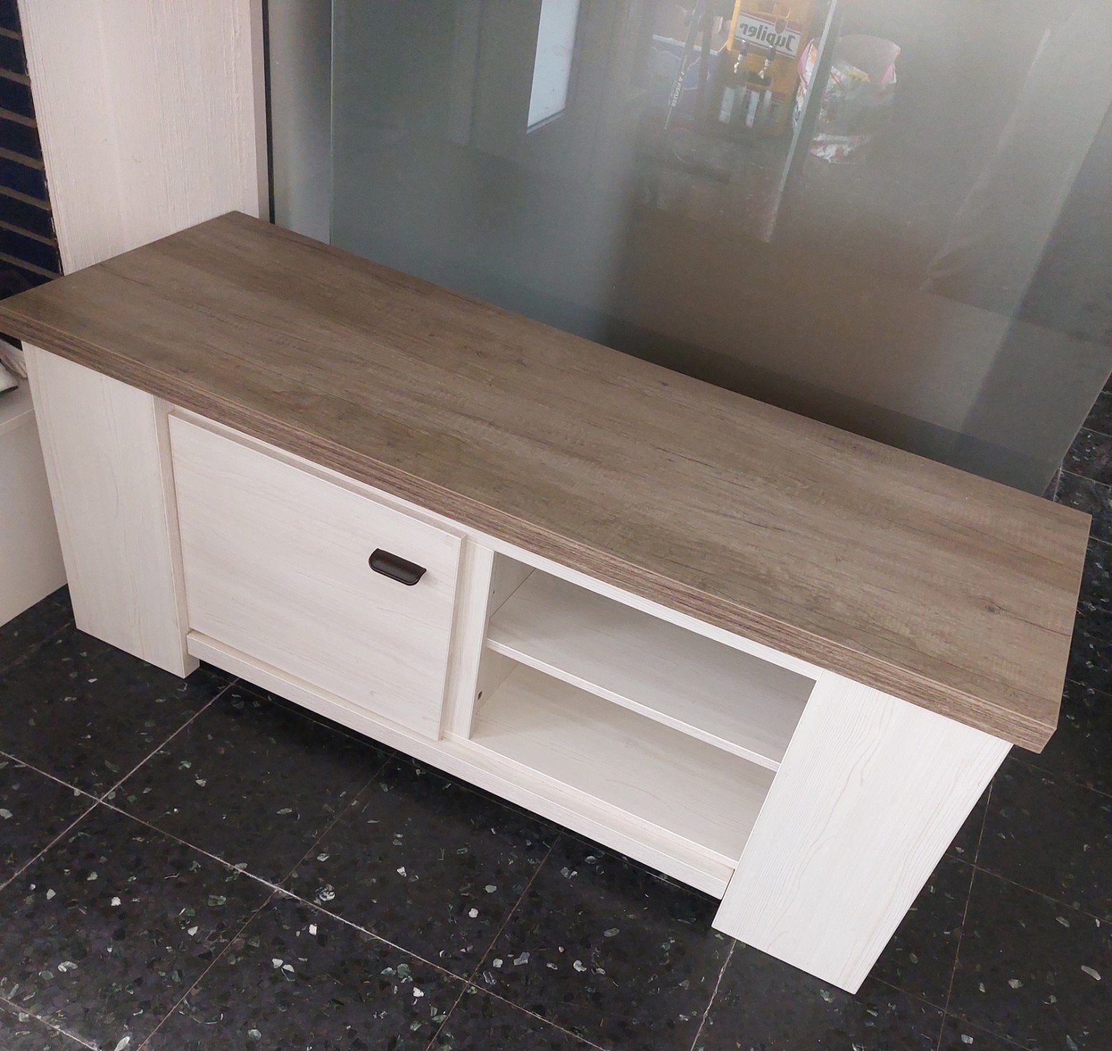 Meuble/buffet TV moderne — Aspect bois — Très bel ensemble, Enlèvement ou Envoi