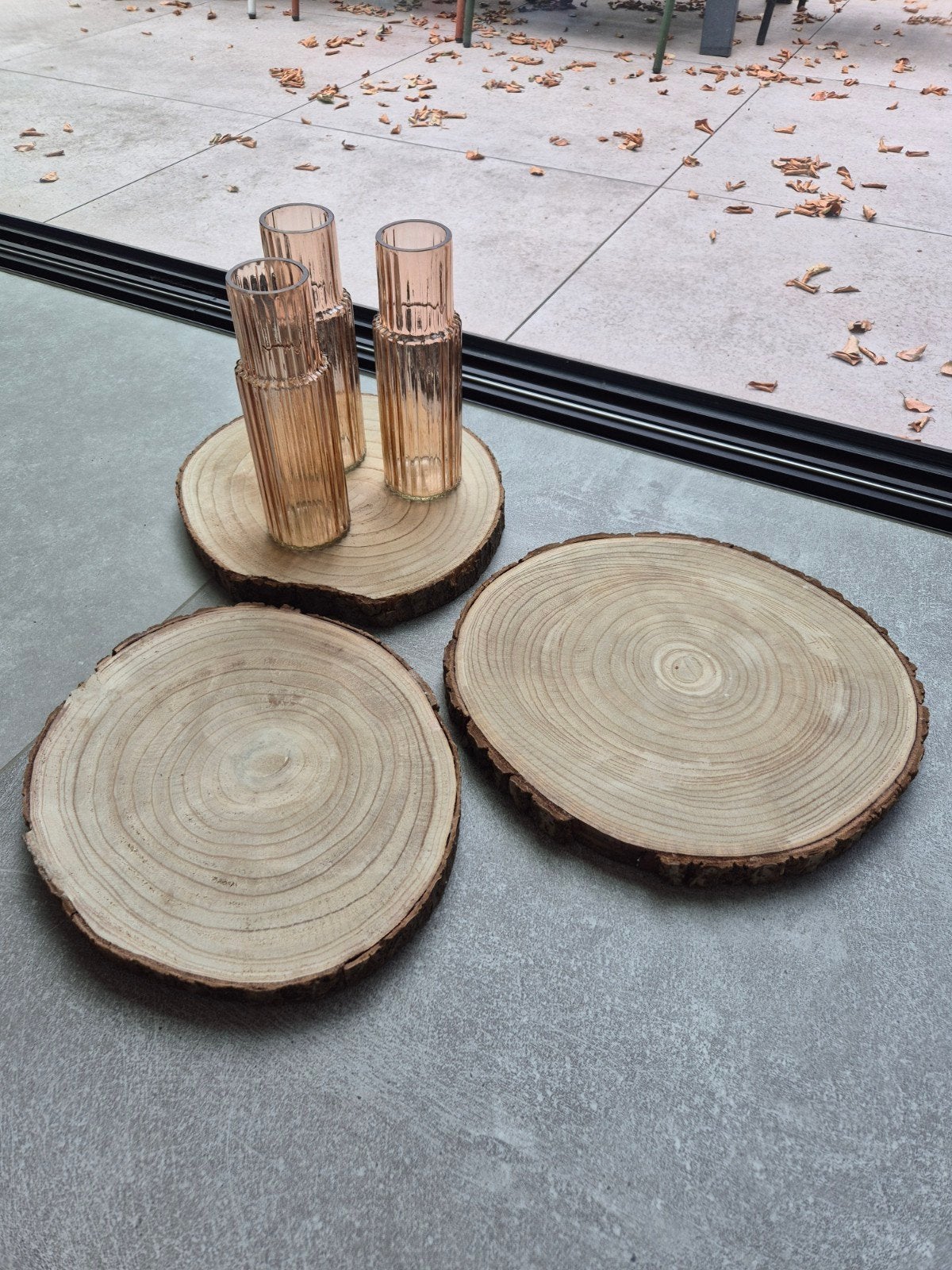 Decoratieve boomschijven + vazen, Ophalen