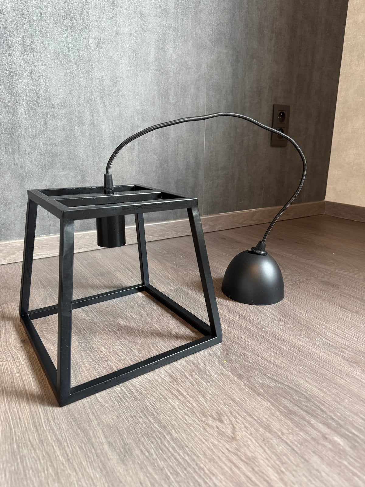 Plafondlamp industrieel zwart, Ophalen, Gebruikt, Metaal, Industrieel