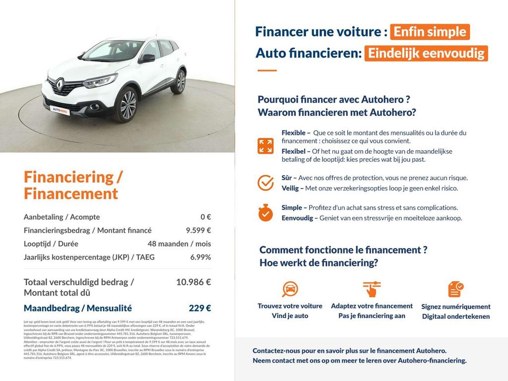Renault Kadjar 1.5 dCi Energy Bose Edition (bj 2015), Voorwielaandrijving, Kadjar, Lichtsensor, Gebruikt