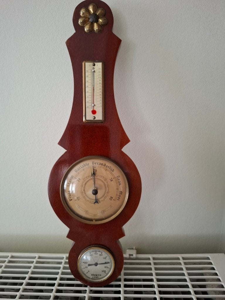 Vintage weerstation, Audio, Tv en Foto, Weerstations en Barometers, Ophalen of Verzenden, Zo goed als nieuw, Weerstation