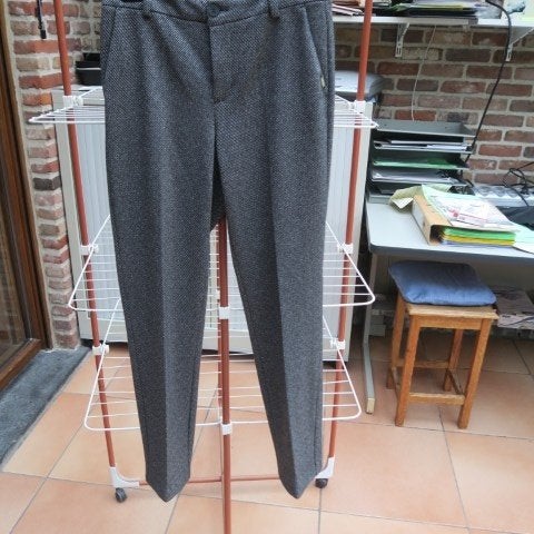 Broek nieuw streep pinkeling elast. taille  Xandres 36(38), Kleding | Dames, Broeken en Pantalons, Maat 38/40 (M), Zwart, Nieuw