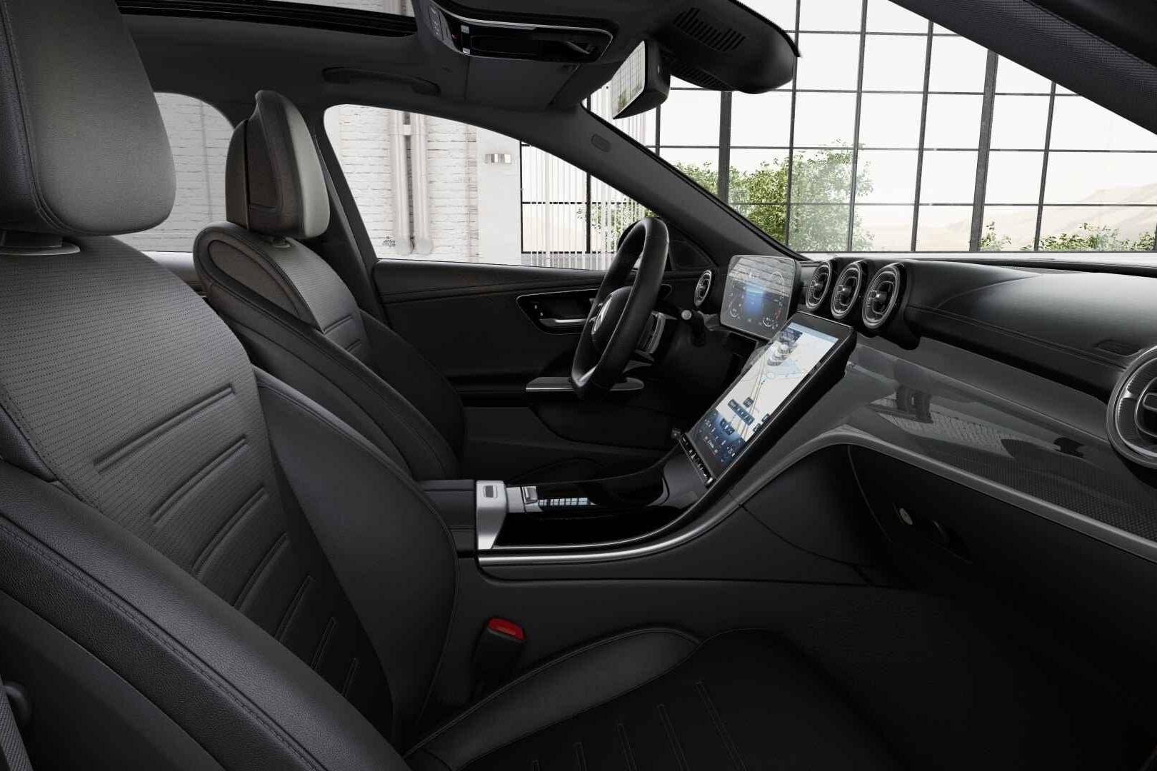 Mercedes-Benz C-Klasse 300 e Berline AMG Line | Panoramisch, Autos, Argent ou Gris, 1800 kg, Noir, Automatique