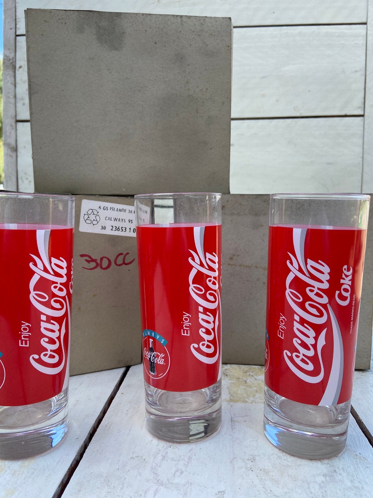 Coca cola retro glazen - 18 stuks, Verzamelen, Ophalen, Zo goed als nieuw