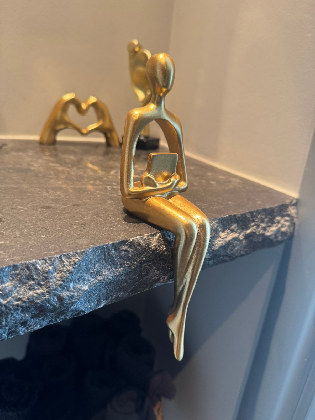 Decoratie in gouden afwerking 3 stuks, Ophalen of Verzenden