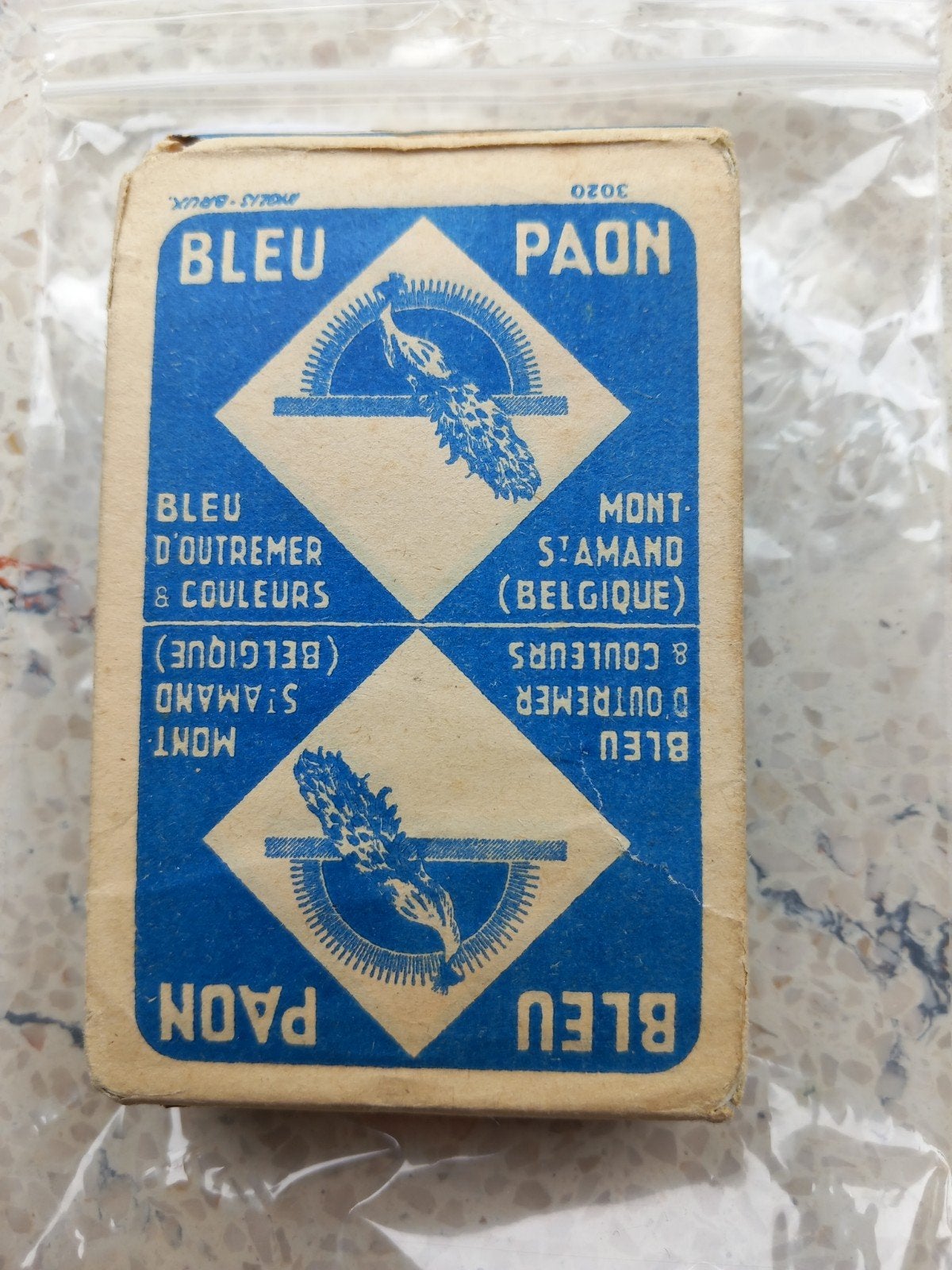 cartes à jouer anciennes Blue Paon Saint amandsberg mont st, Enlèvement ou Envoi, Carte(s) à jouer