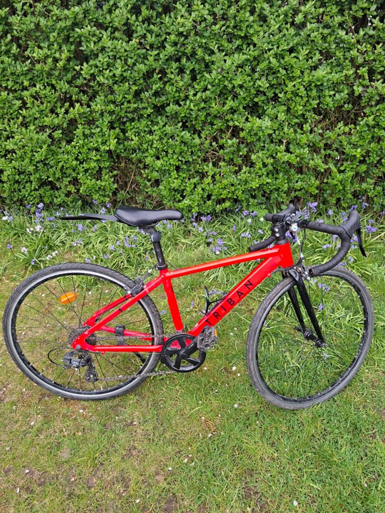 Racefiets Triban 100 junior - voor kinderen, Fietsen en Brommers, Minder dan 10 versnellingen, Gebruikt, 26 inch, Ophalen