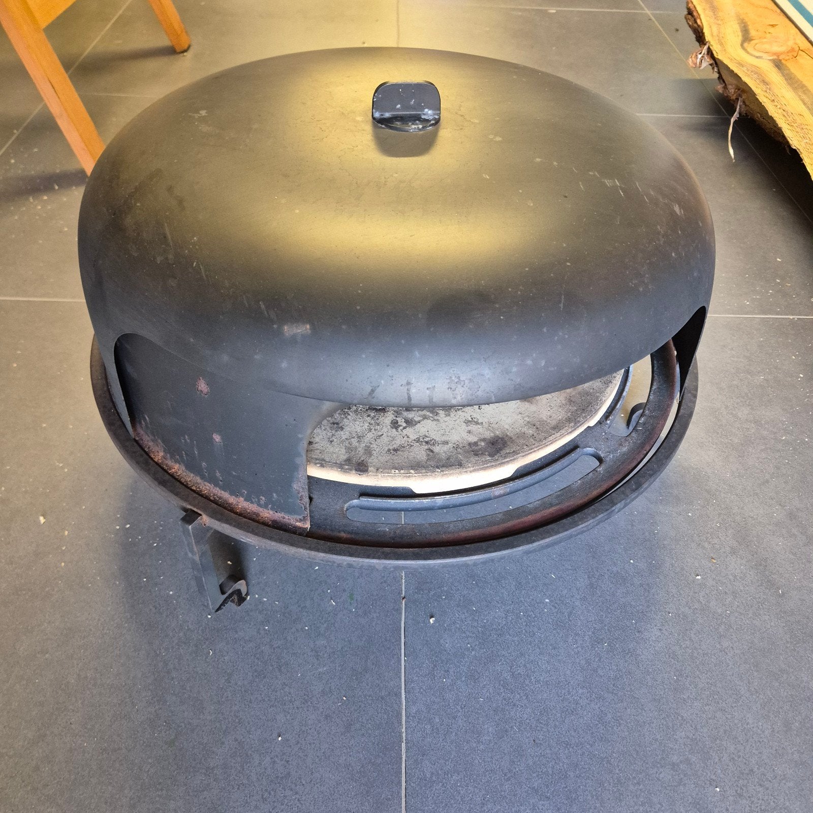 Ofyr pizza oven, Ophalen