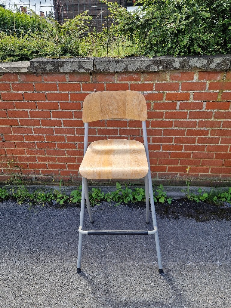 Tabouret de bar pliant IKEA Franklin x2 – Bois / Métal gri, Maison & Meubles, Enlèvement, Comme neuf, Brun, Bois