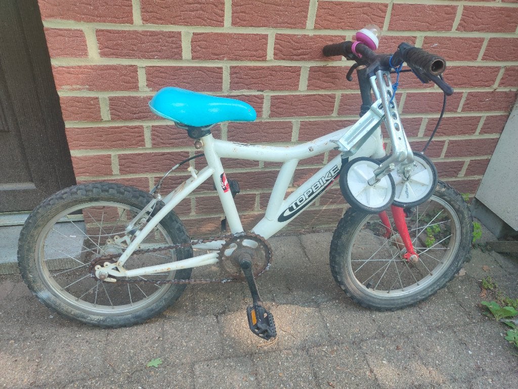 Leerfiets voor kinderen, Fietsen en Brommers, Ophalen, Zijwieltjes, TopBike, Velgrem