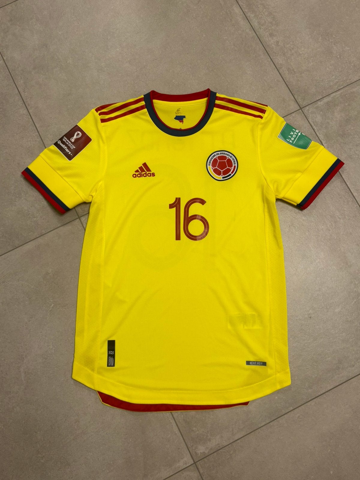Matchworn shirt Colombia (Daniel Muñoz), Collections, Enlèvement ou Envoi, Comme neuf, Maillot
