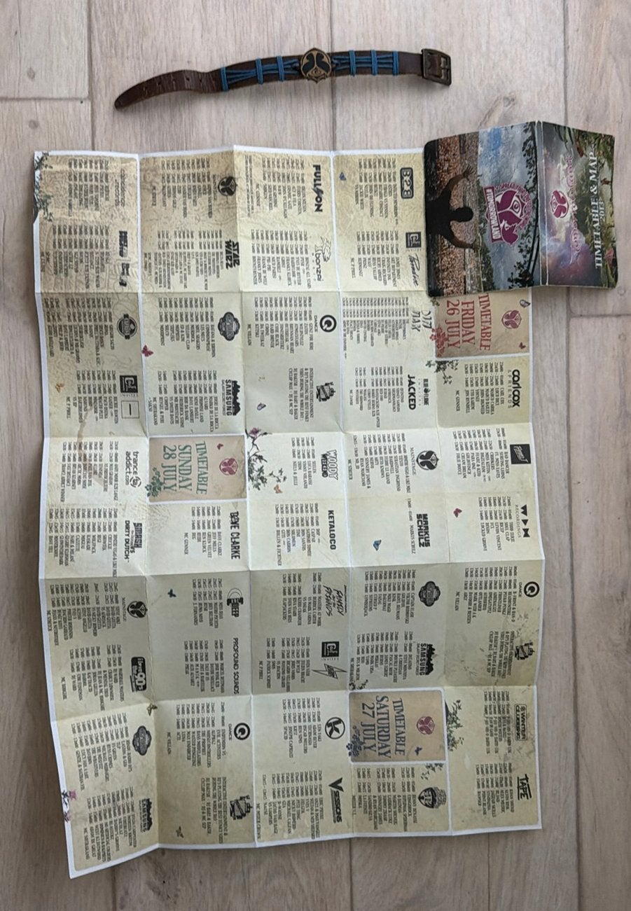 Tomorrowland timetable en Map 2013 + 1 bandje, Enlèvement ou Envoi