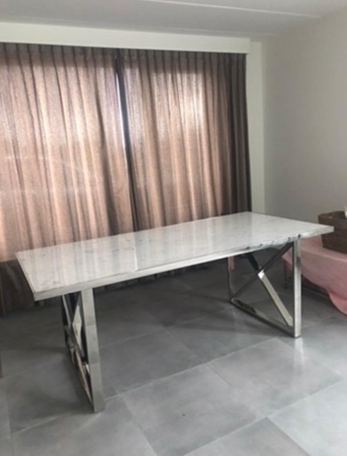 Luxe Eet tafel, Huis en Inrichting, Ophalen, Overige materialen, Gebruikt, 200 cm of meer