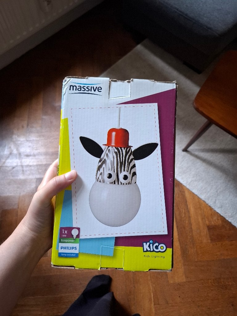 Zebra lamp van Massive, Huis en Inrichting, Ophalen, Zo goed als nieuw, Metaal, Minder dan 50 cm
