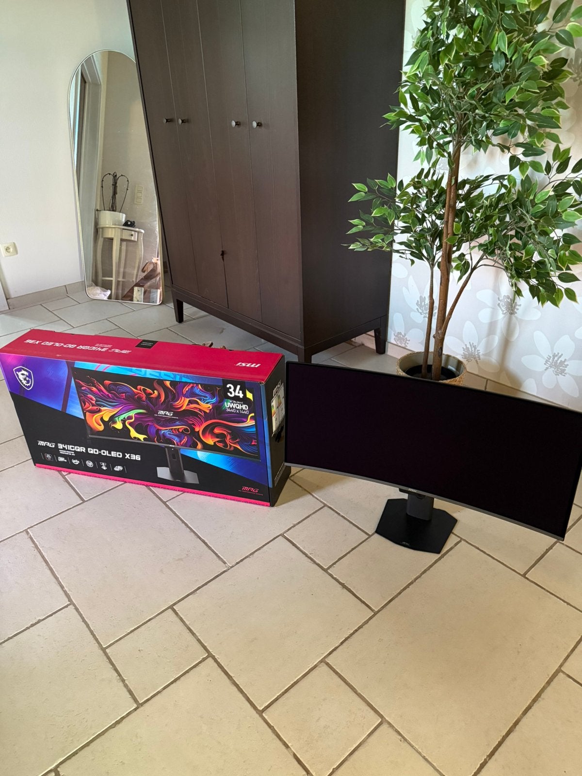 Msi 34 inch ultrawide 341CQR QD-oled x36 360Hz, Computers en Software, Ophalen of Verzenden, Zo goed als nieuw, Ultrawide
