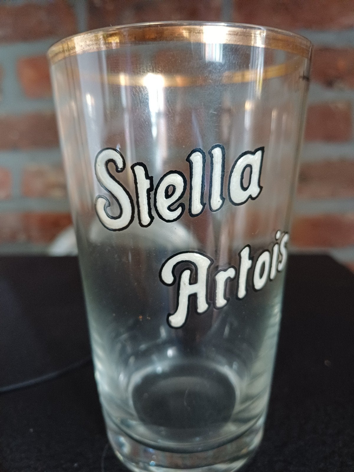 oud stella artois boerke 33 cl email letters met gouden rand, Enlèvement