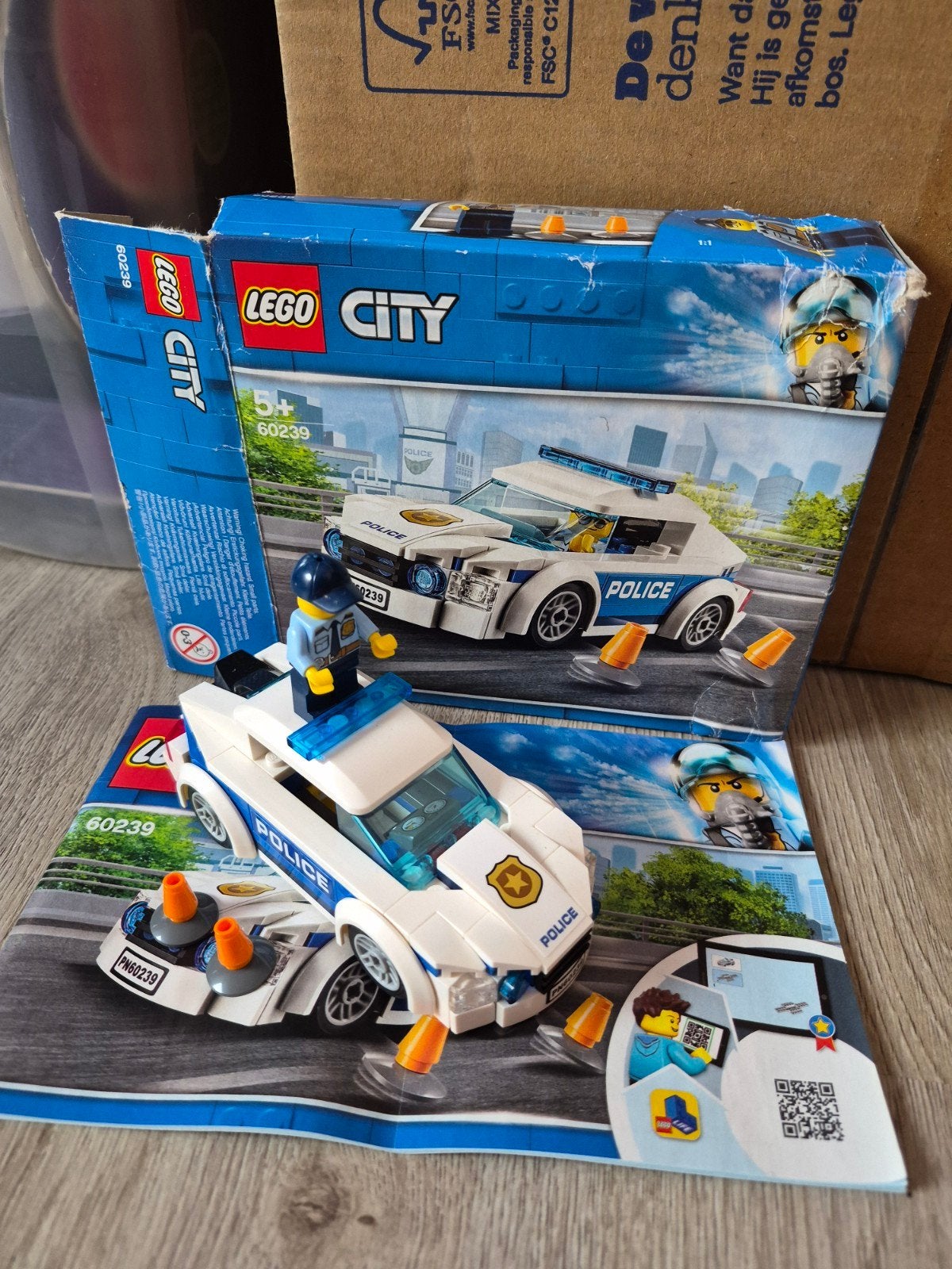 LEGO City Politiepatrouille Auto (60239) – 100% Compleet, City, Lego, Complet, Enlèvement