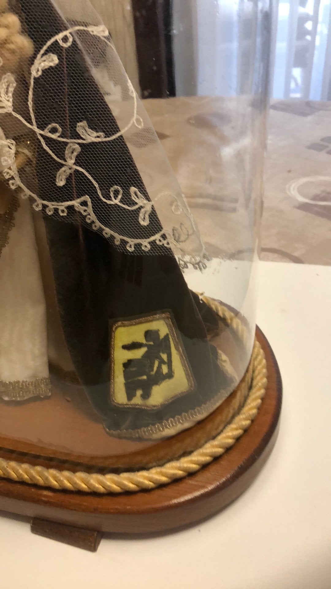 Prachtig antiek vintage wassen mariabeeld, Enlèvement, Comme neuf