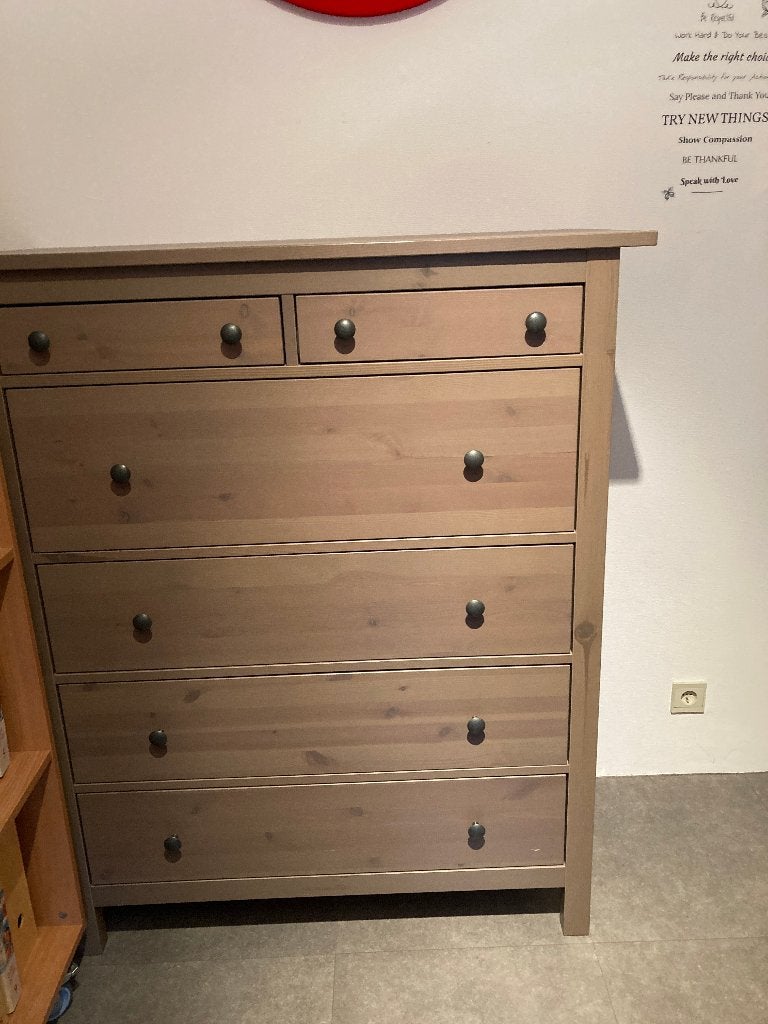 Hemnes ladekast Ikea 6 lades, Ophalen, Gebruikt, 100 tot 150 cm, 5 laden of meer