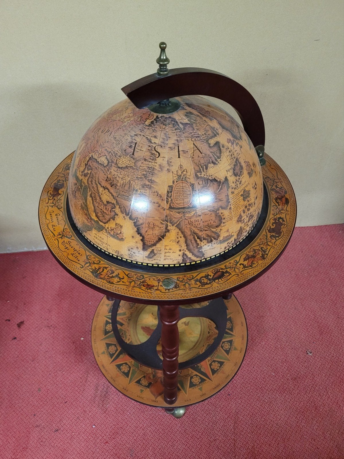 wereldbol drank bar, Ophalen, 48 cm, Zo goed als nieuw, Globebar