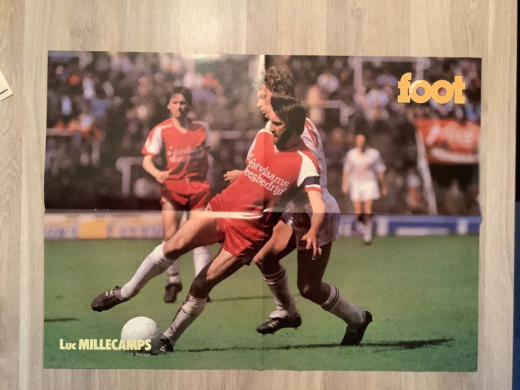 Poster Luc Millecamps bij KSV Waregem, Verzamelen, Ophalen of Verzenden, Zo goed als nieuw, Poster, Plaatje of Sticker