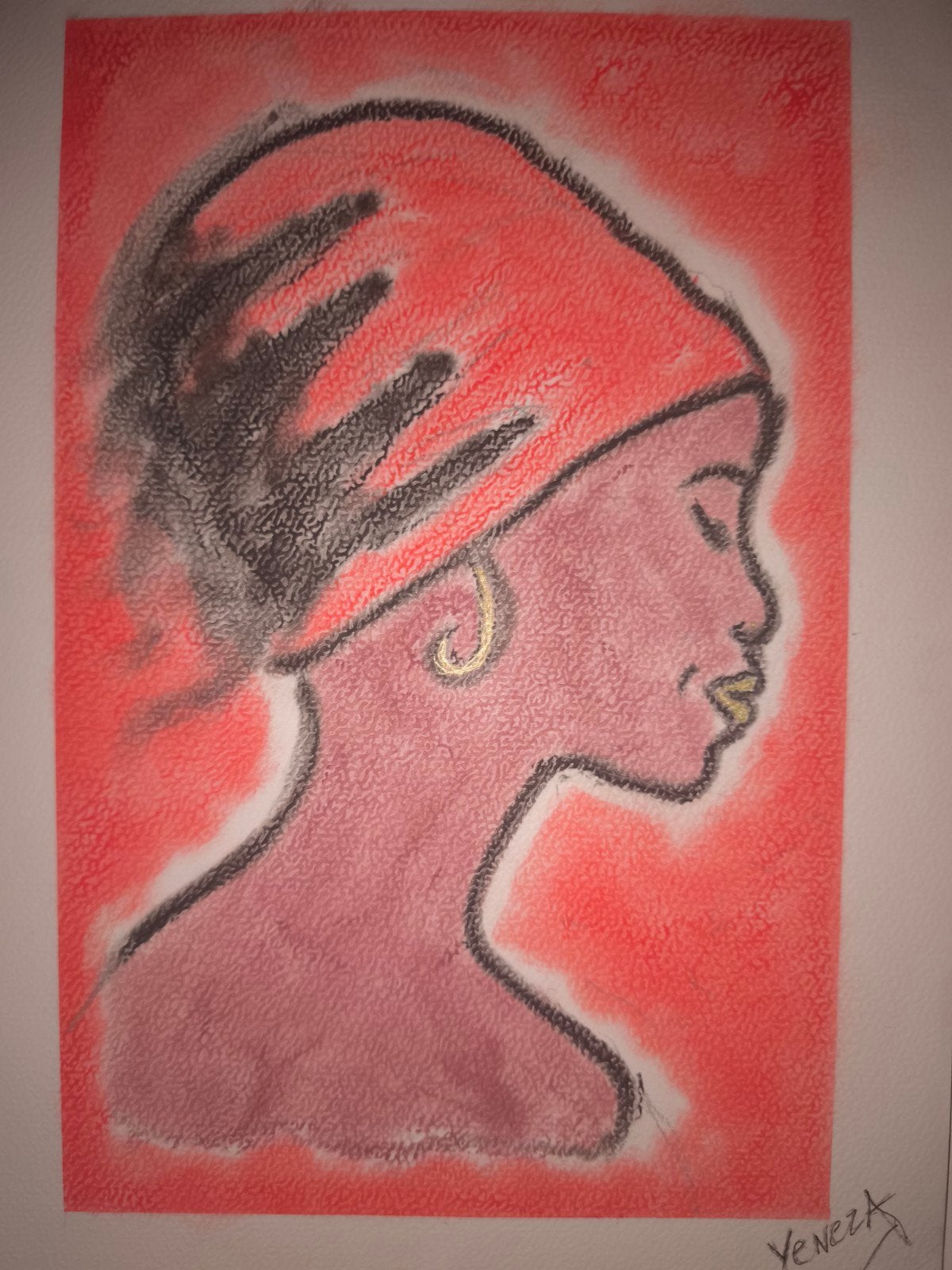 Queen Chocolate Lava ❤️, Antiek en Kunst, Kunst | Schilderijen | Modern, Pastel, Papier/karton, Ophalen of Verzenden, Stripfiguren/cartoons