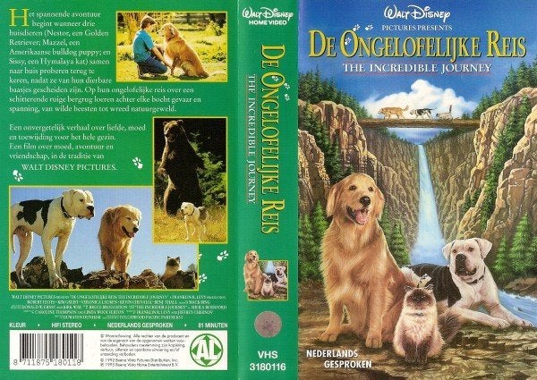 VHS video:Jamie,honden,ongelofelijke reis,Bingo,Babe,Samson, Ophalen of Verzenden, Gebruikt, VHS