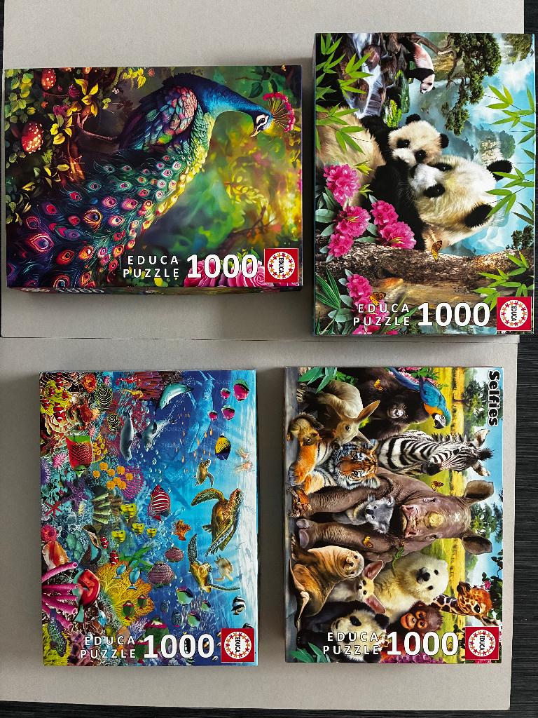 Puzzels met dieren voor volwassenen 1000 stuks, Ophalen, Zo goed als nieuw