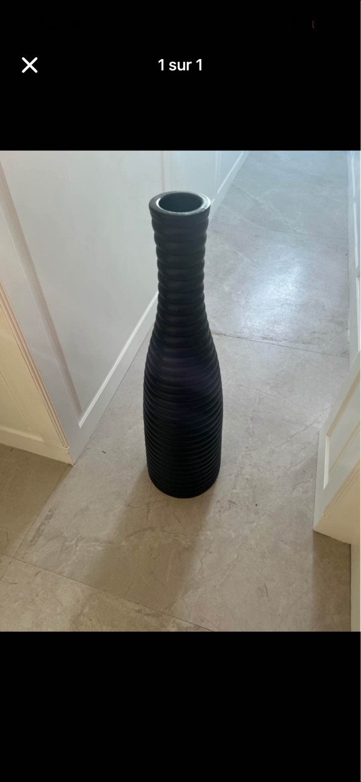 Vase de decoration, Maison & Meubles, Accessoires pour la Maison | Vases, Enlèvement, Comme neuf, Noir