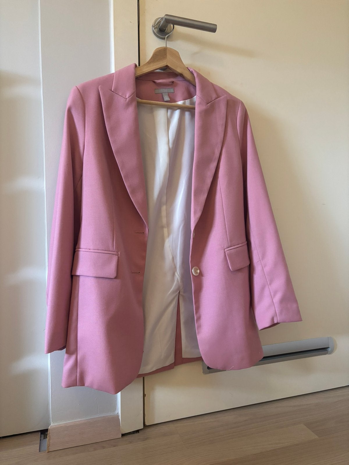 Roze stoffen jas, Ophalen, Zo goed als nieuw, Maat 34 (XS) of kleiner, Roze