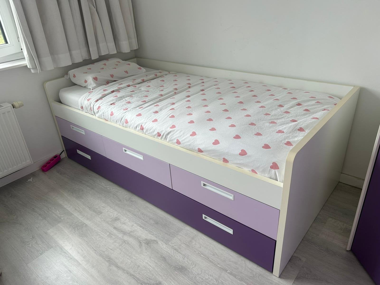 Bed met lades en uitschuifbaar bed, Enlèvement, Utilisé, Une personne