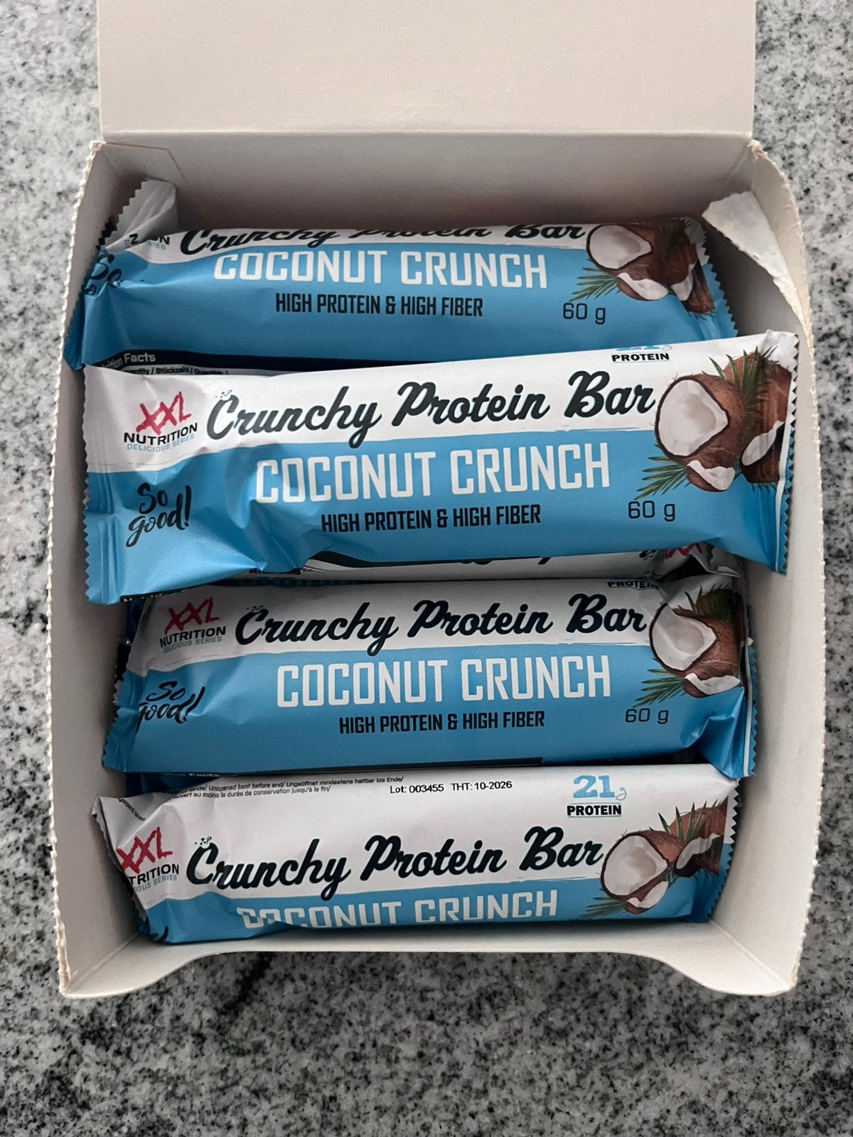XXL Nutrition Crunchy Protein Bar Coconut, Sport en Fitness, Ophalen of Verzenden, Nieuw