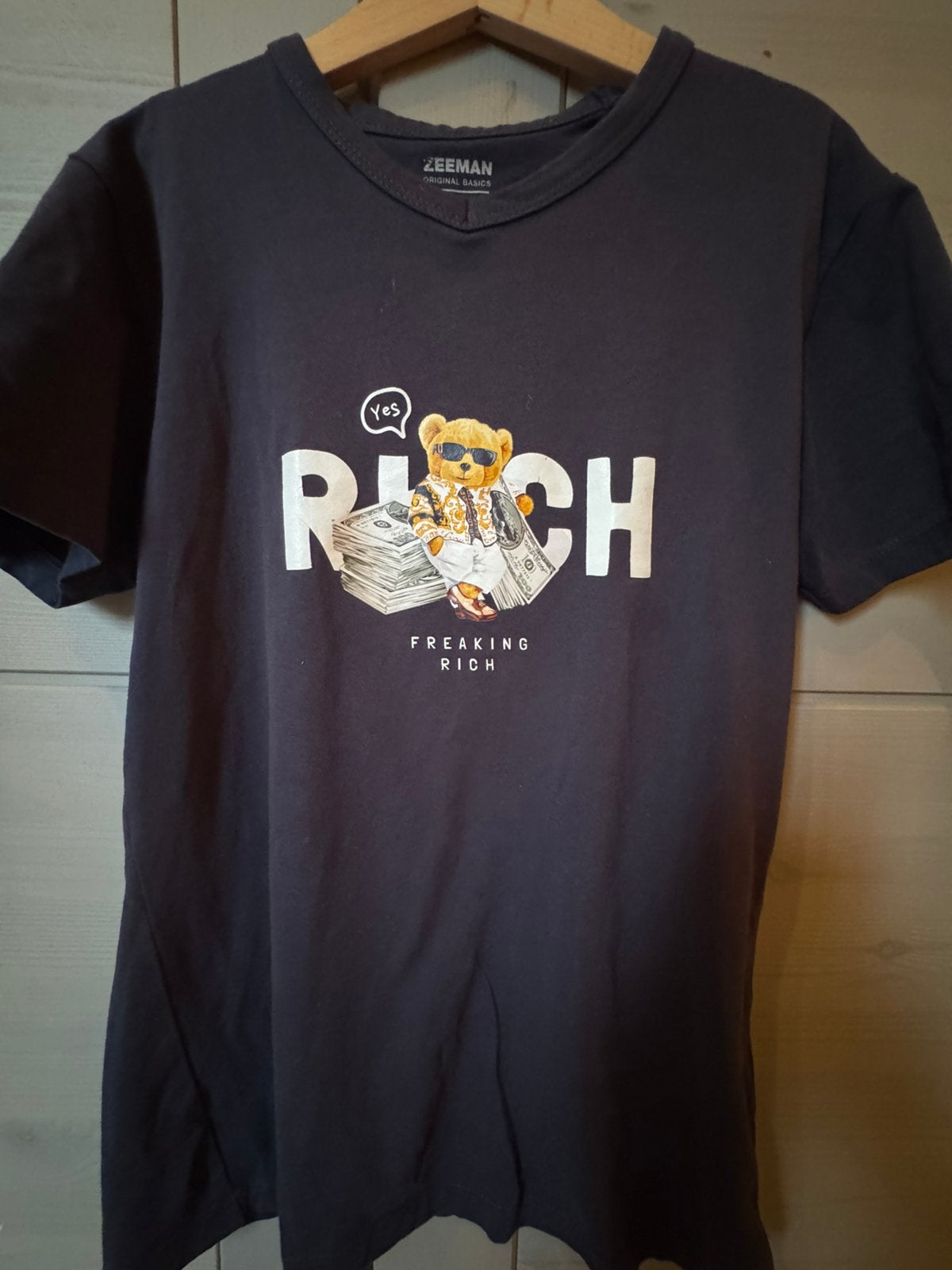 Jongen beer rich rijk geld shirt zeeman 140, Enfants & Bébés, Enlèvement ou Envoi, Comme neuf
