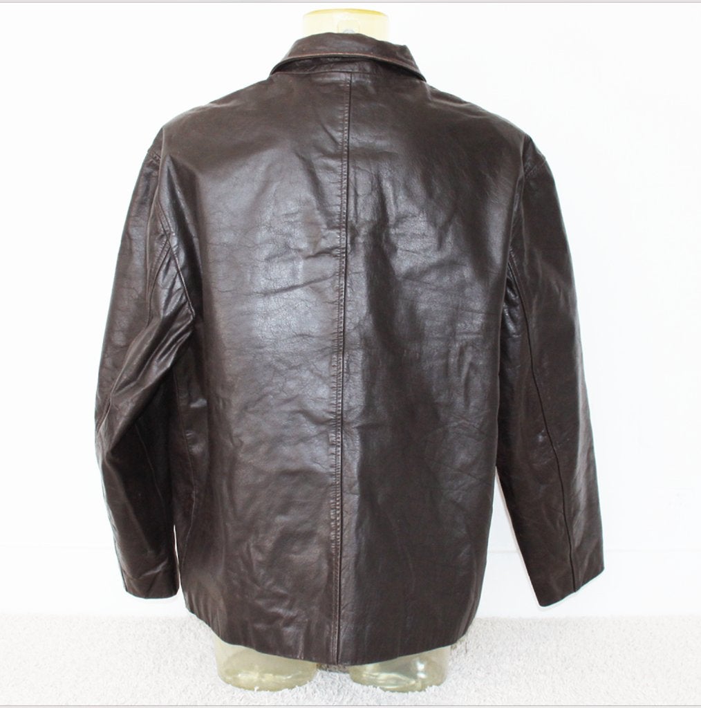 Très belle veste Jules en cuir vintage pour homme (XL) €85,-, Jules, Taille 56/58 (XL), Brun, Porté