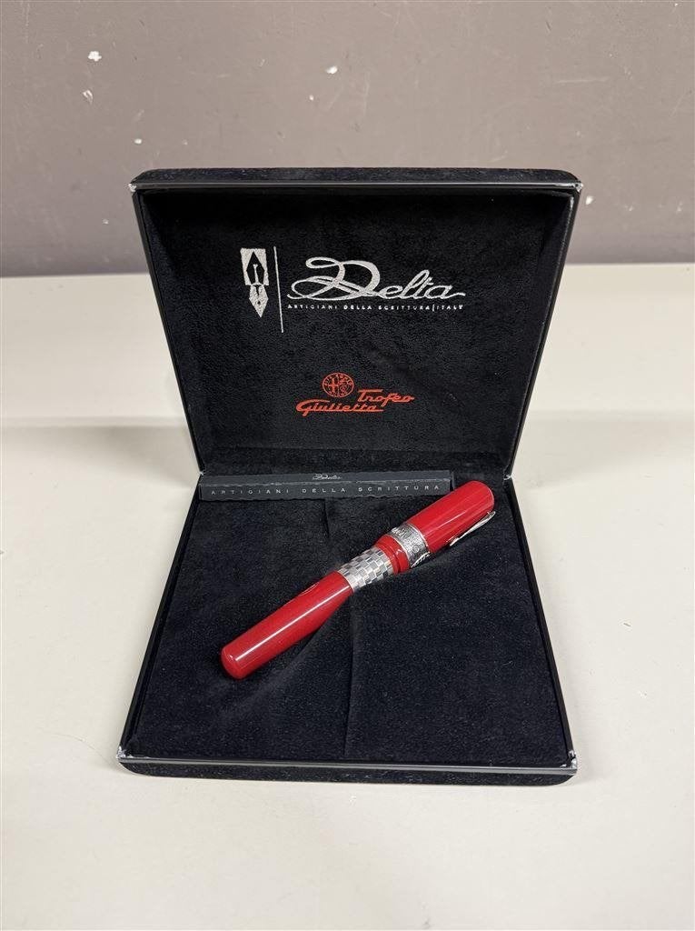 Alfa Romeo Delta Trofeo Giulia balpen rood met sterling zilv, Collections, Enlèvement ou Envoi, Comme neuf