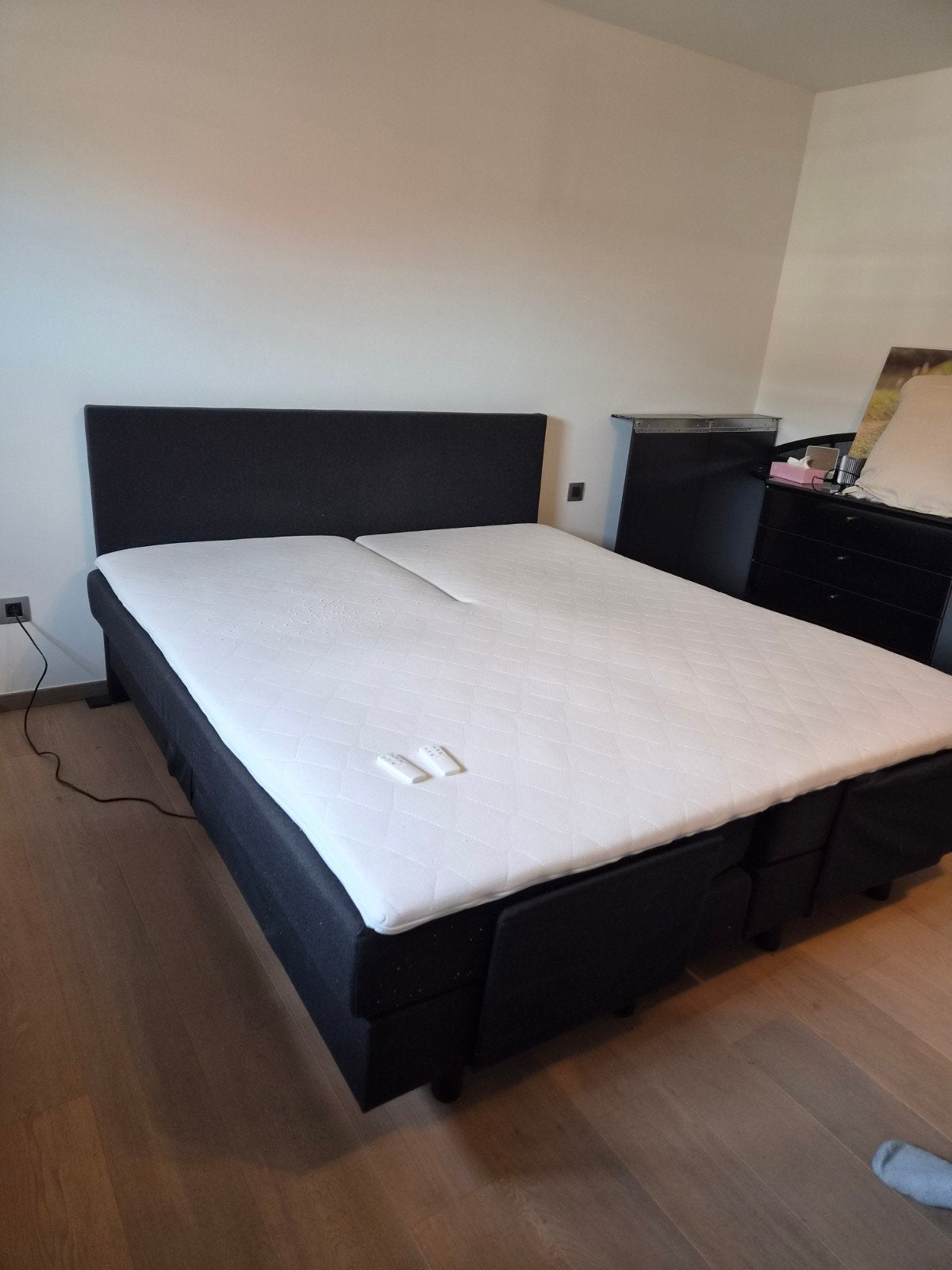 boxspring electrisch verstelbaar, Ophalen, Zwart, Tweepersoons, Zo goed als nieuw