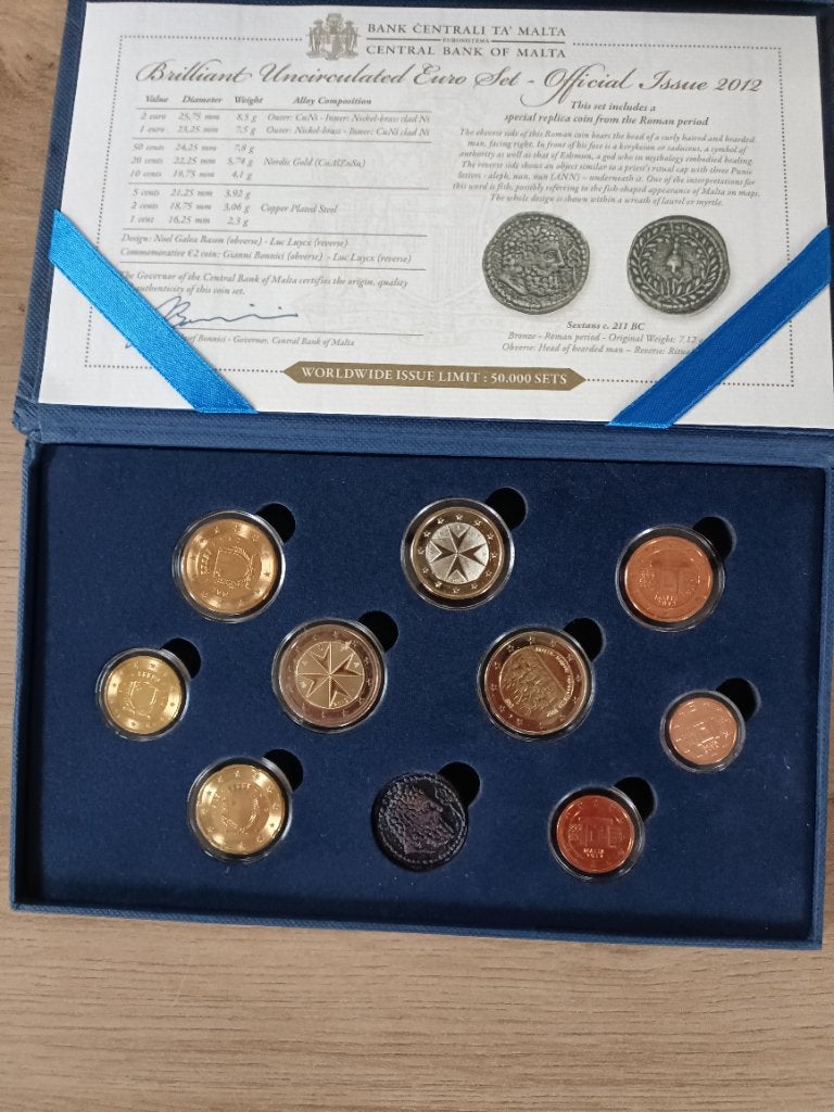 Coffret euro Malte 2012 BU officiel, Timbres & Monnaies, Monnaies | Europe | Monnaies euro, Série, 2 euros, Malte, Enlèvement ou Envoi