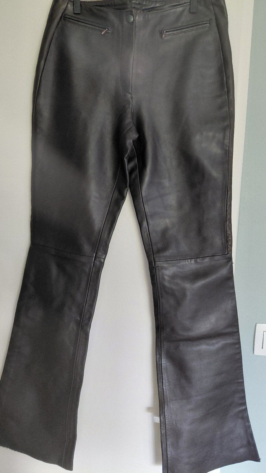 pantalon en cuir, Taille 38/40 (M), Comme neuf, Brun, Enlèvement
