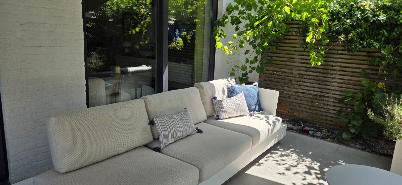 Lounge Bristol met all weather sunbrella kussens, Tuin en Terras, Ophalen, Zo goed als nieuw, Loungeset