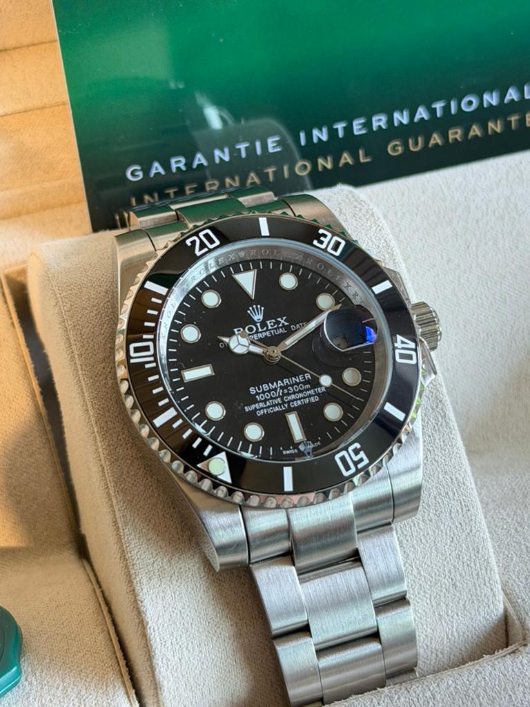 Rolex Submariner Date Black, Staal, Polshorloge, Nieuw, Ophalen of Verzenden