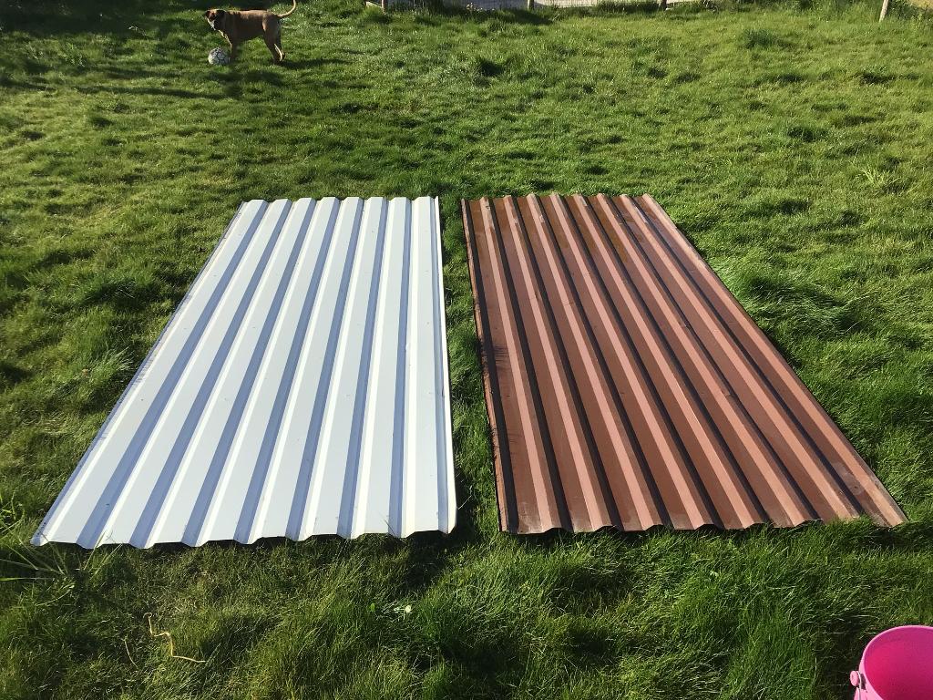 Staaldekplaten, Doe-het-zelf en Bouw, Gebruikt, 15 m² of meer, Metaal, Ophalen