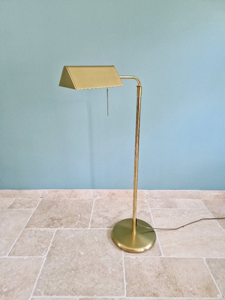 Lampadaire articulé en laiton, Hollywood Regency, 1970-80, Enlèvement