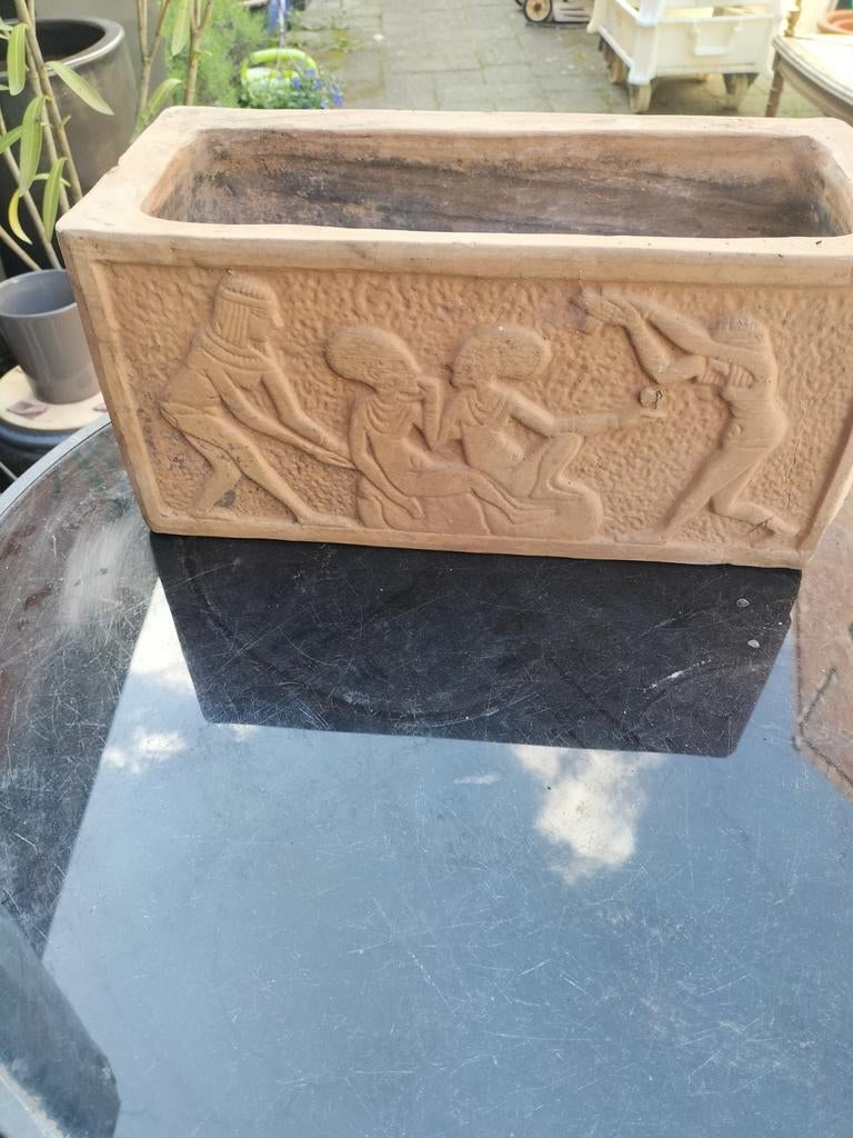 Hele oude terracotta bloembak bloempot, Ophalen, Kunststof
