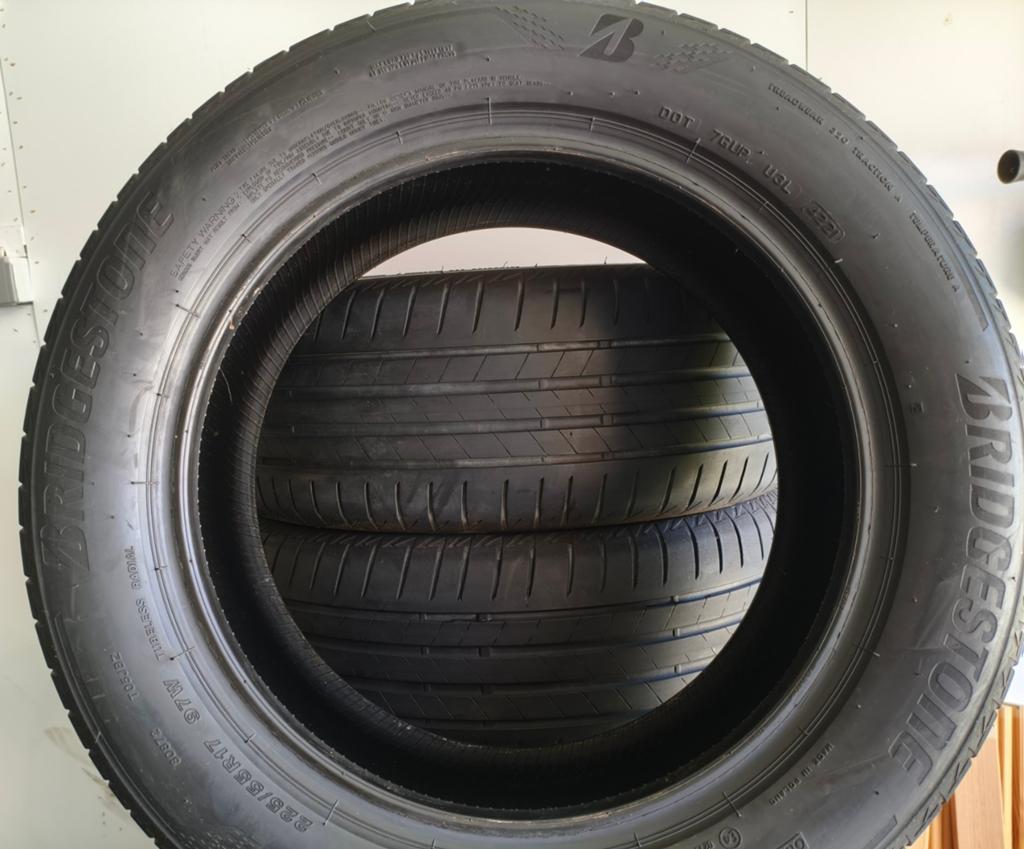4 x Bridgestone  Turanza  T005 225/55/17 97W  DOT 4221 zomer, Enlèvement, Pneus été