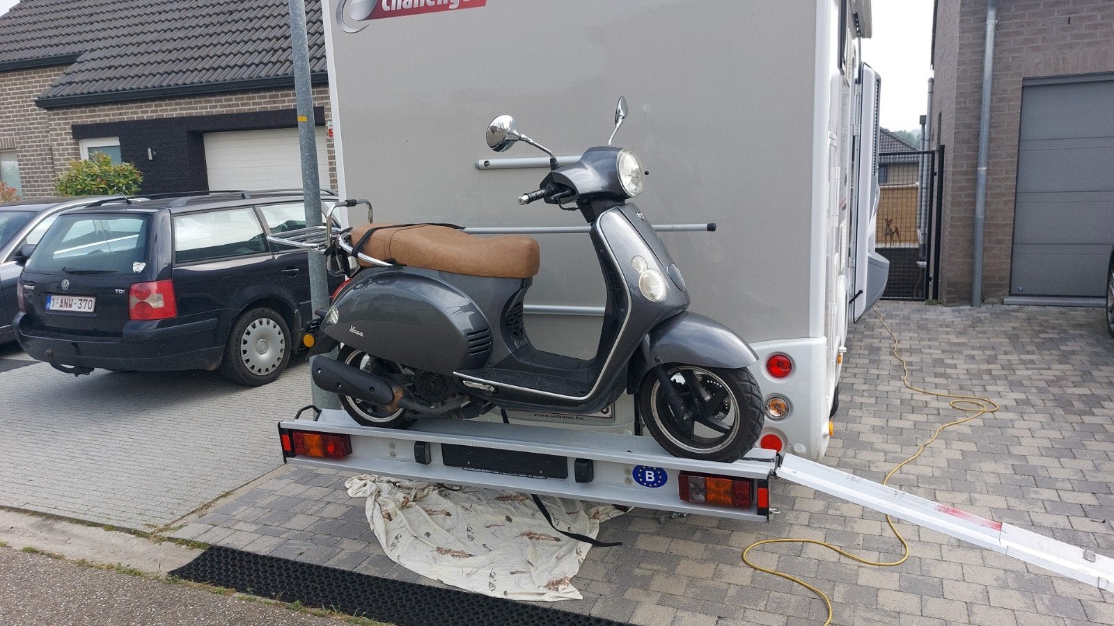 Camper scooter drager, Ophalen