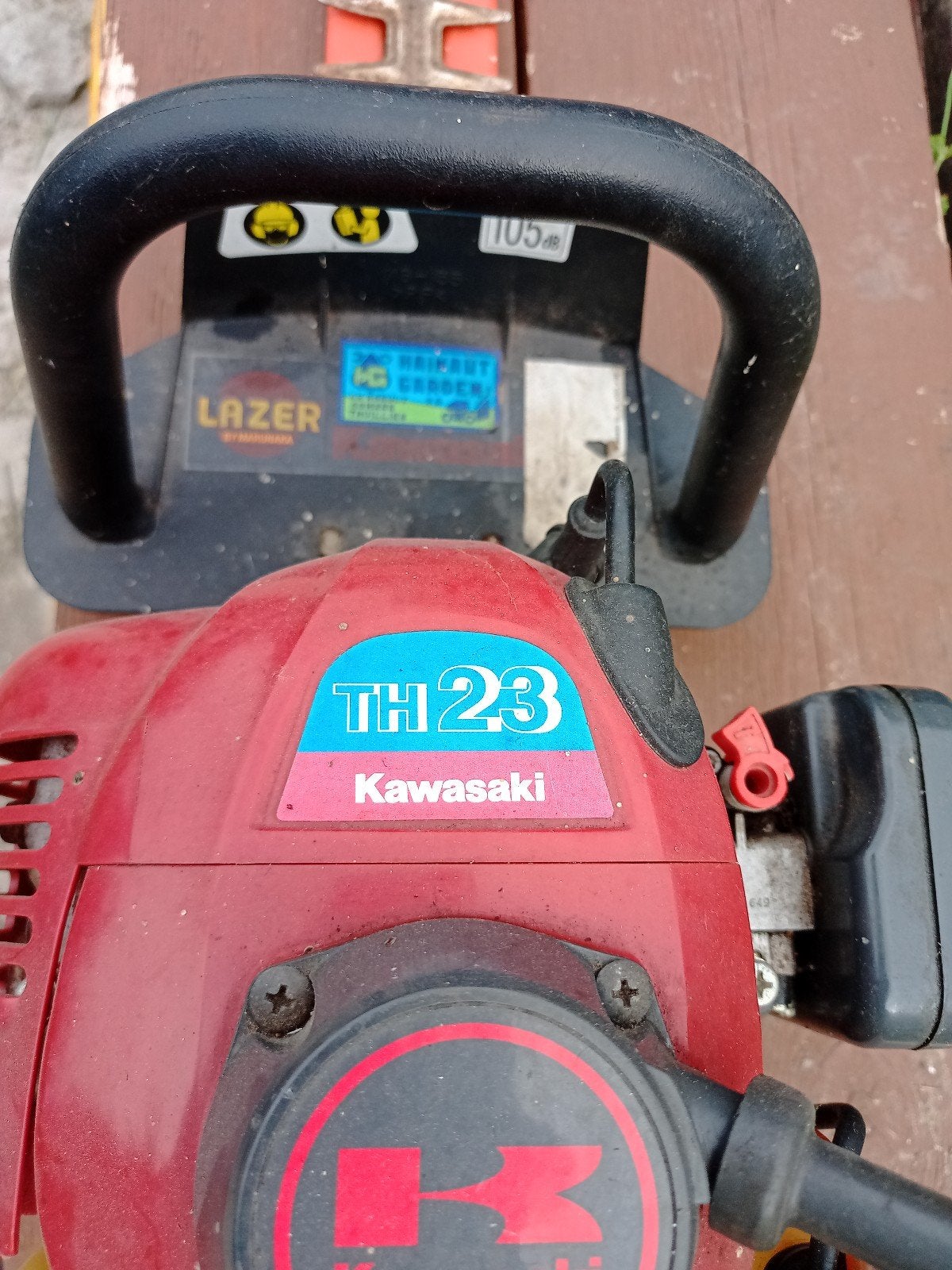 Taille haies Kawasaki th23 pour professionnel 60 cm, Enlèvement, Utilisé, Essence, Kawasaki